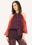 Off-Shoulder Gradient Blouse