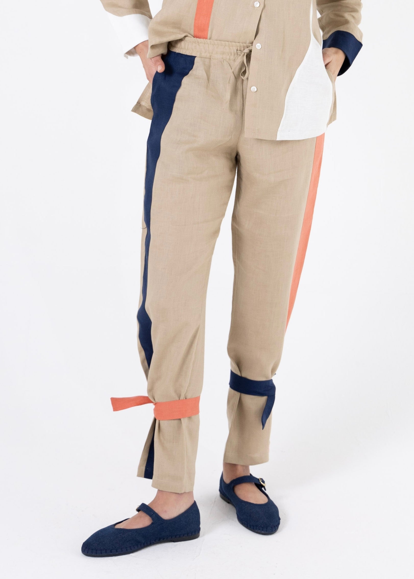 Linen Nude Pants