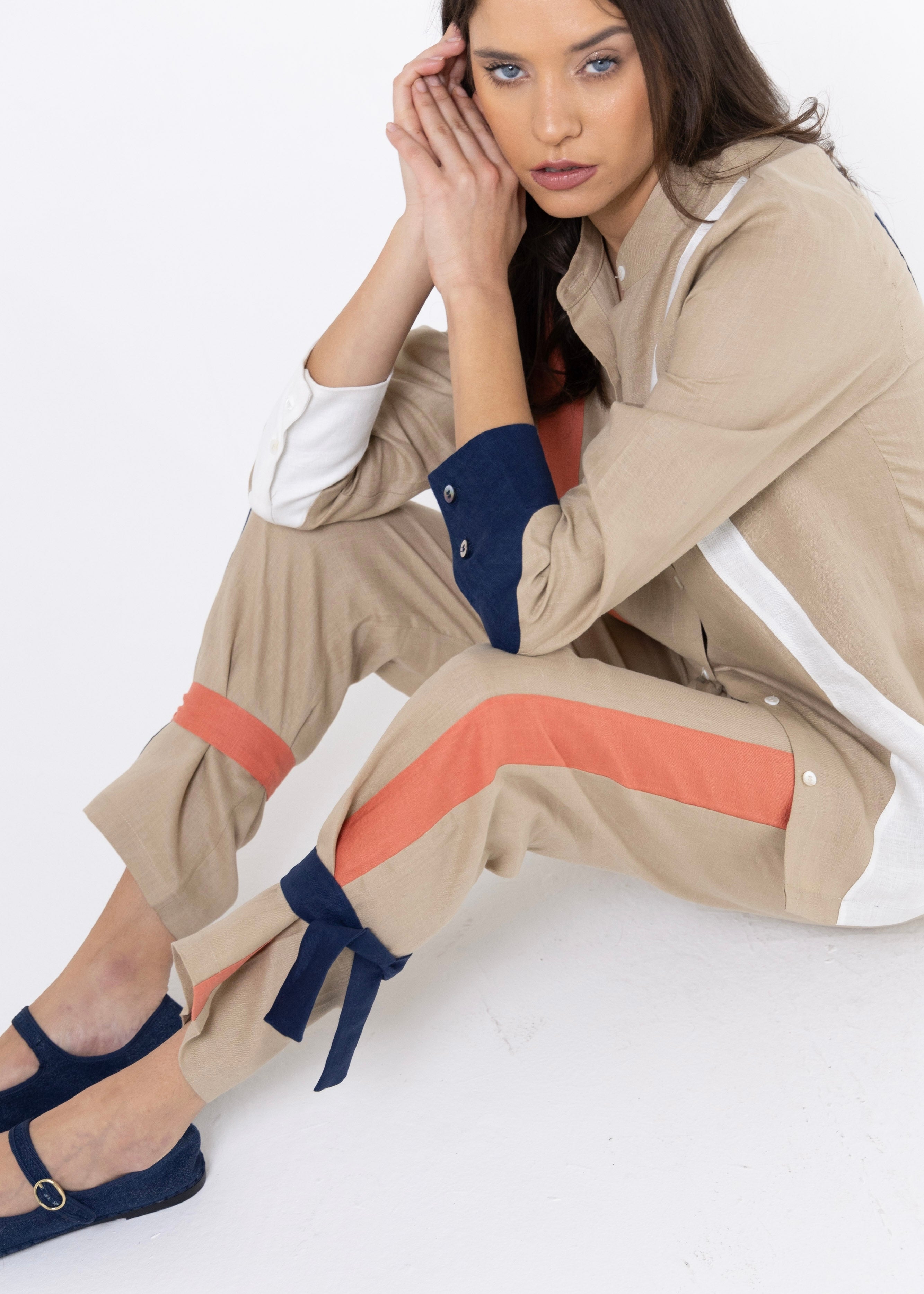 Linen Nude Pants