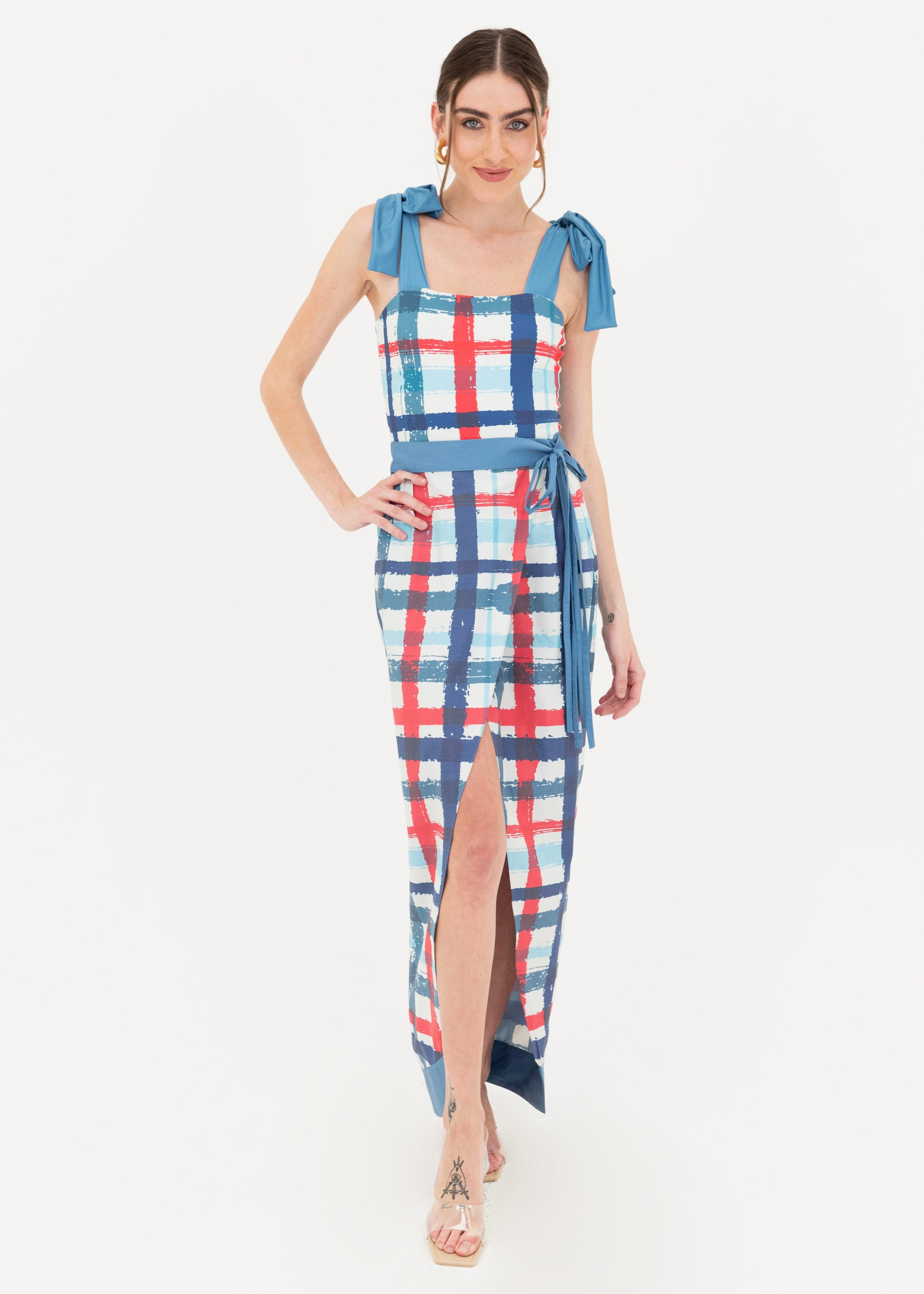 Red Plaid Cover Up