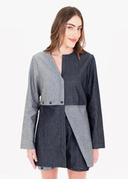 Denim Convertible Blazer