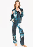 Blue Marmol Pants