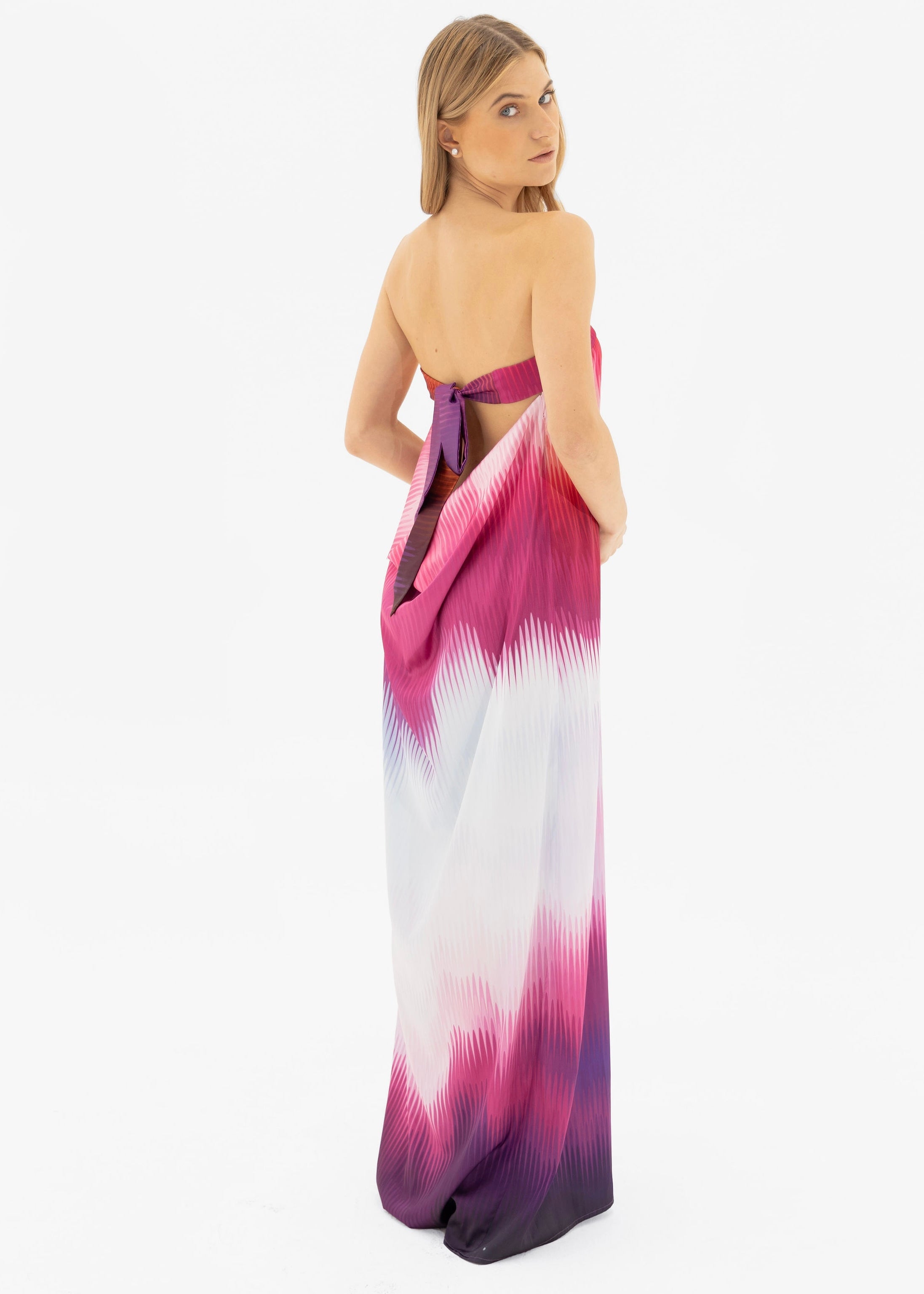 Rainbow Strapless Dress Mindai Clothing Rainbow Strapless Dress Mindai Clothing