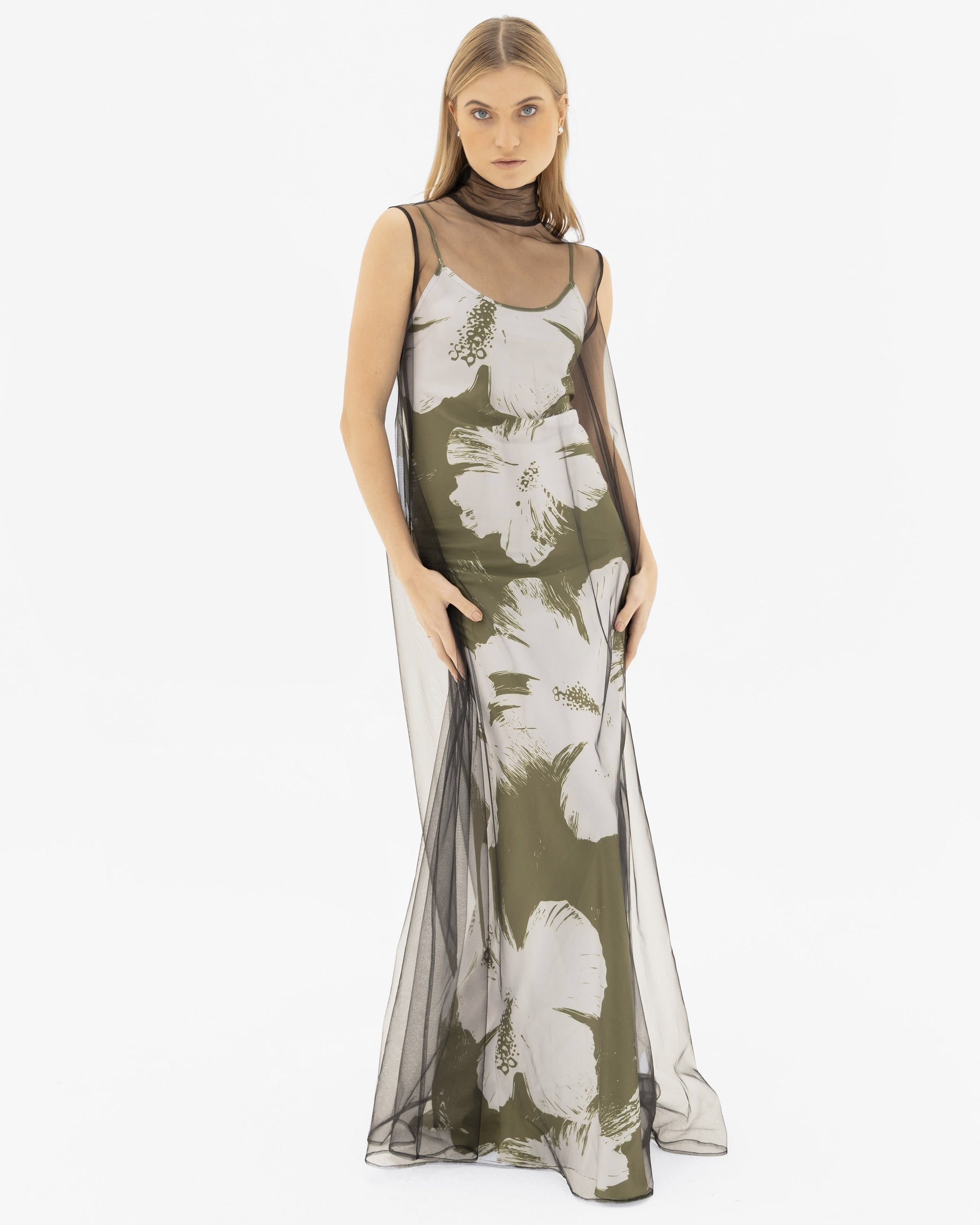 Green Slip Dress Mindai Clothing Green Slip Dress Mindai Clothing