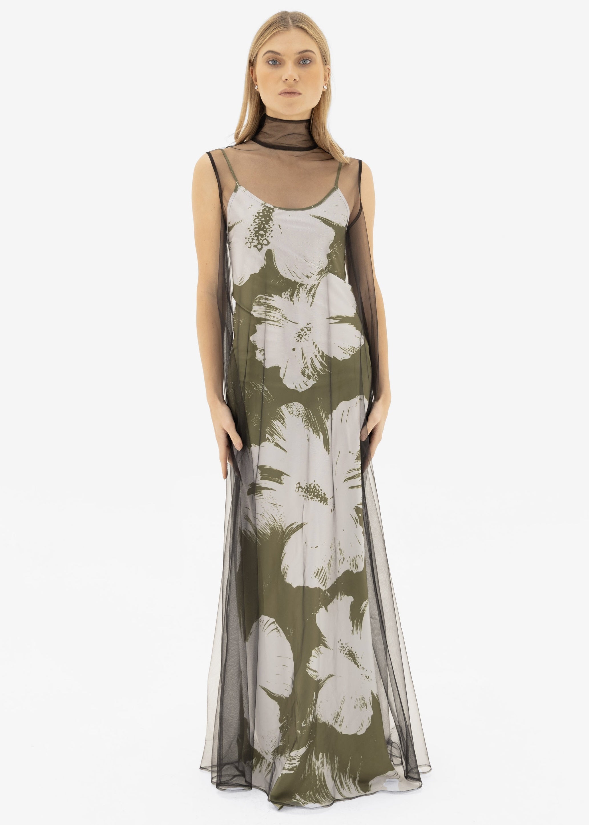 Green Slip Dress Mindai Clothing Green Slip Dress Mindai Clothing