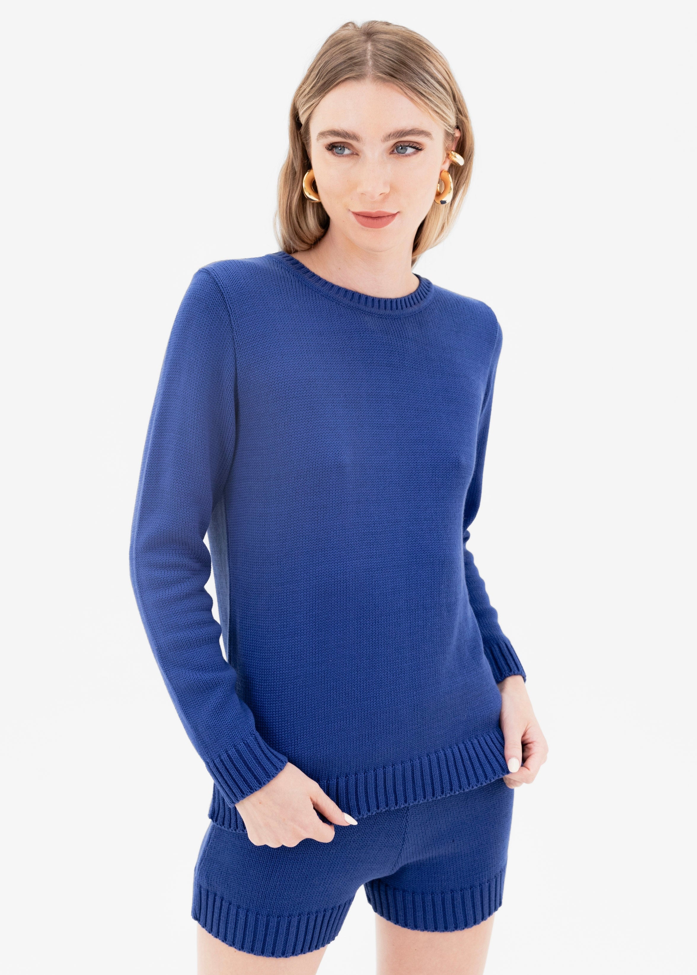 Knitted Blue Sweater