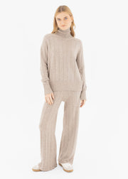 Knitted Turtle Neck Set